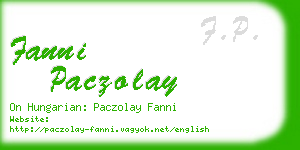 fanni paczolay business card